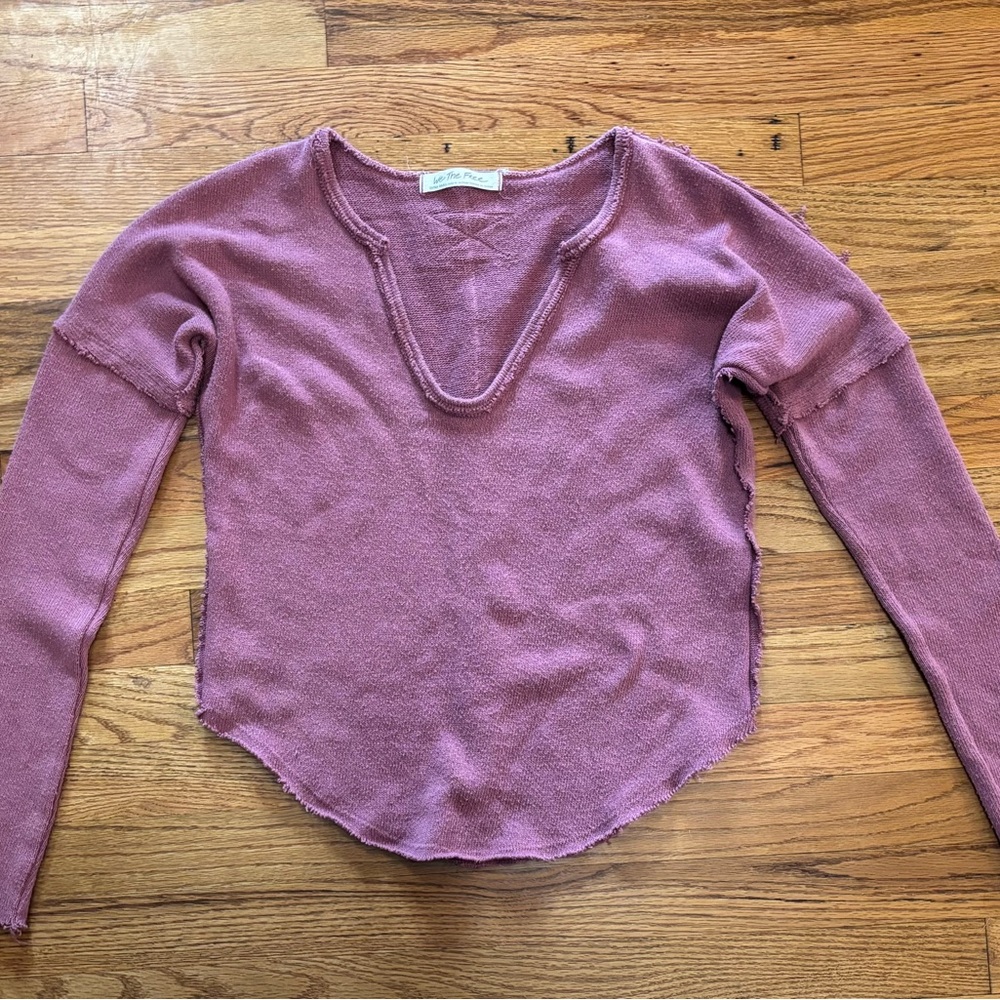 We The Free Mauve Long Sleeve Top